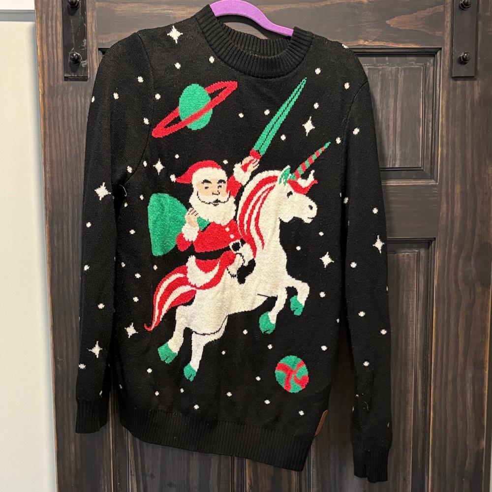 Tipsy Elves SANTA UNICORN UGLY CHRISTMAS SWEATER